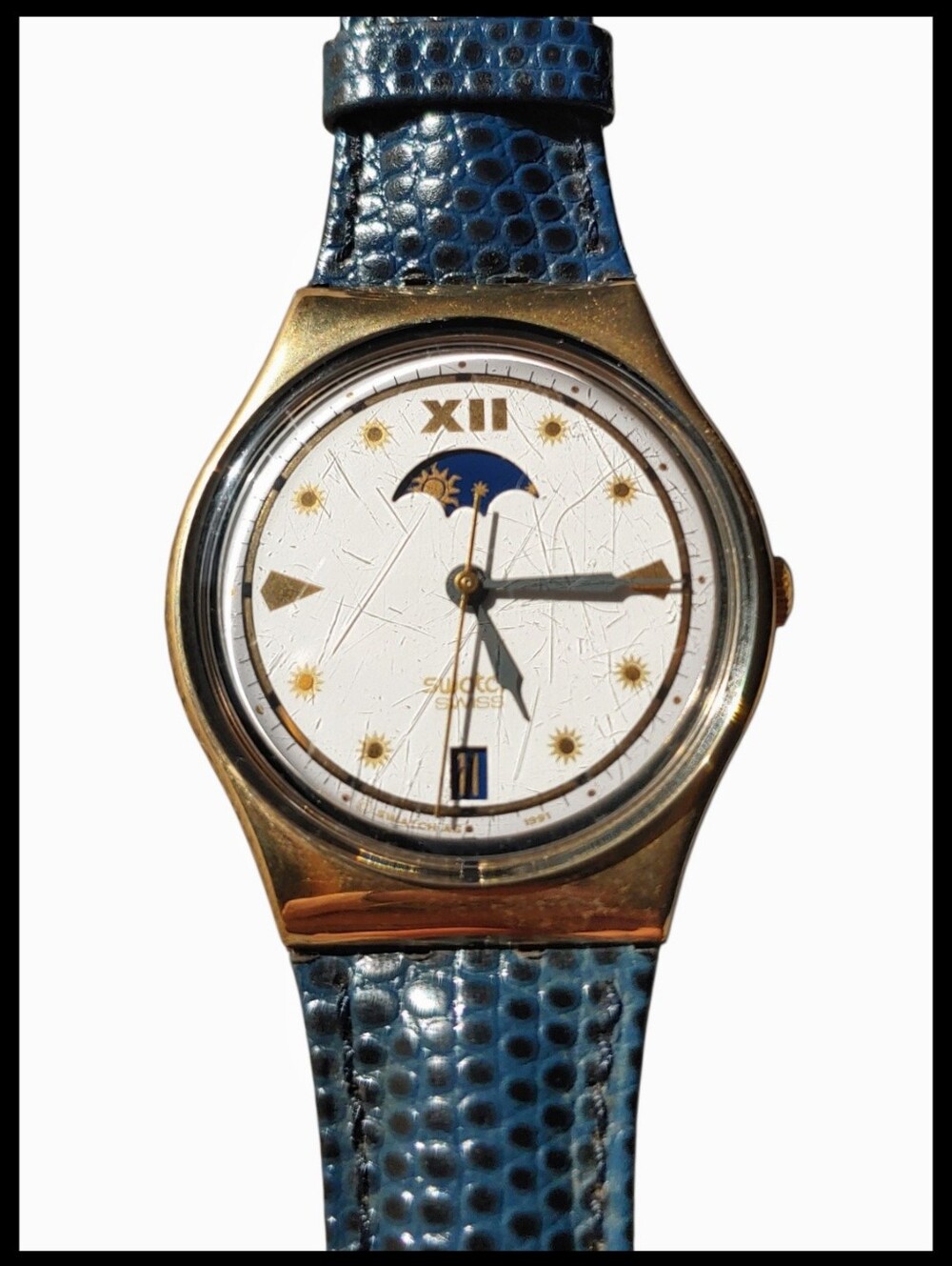 Vintage Swatch Gent C.E.O. GX709 Moon Phase Watch